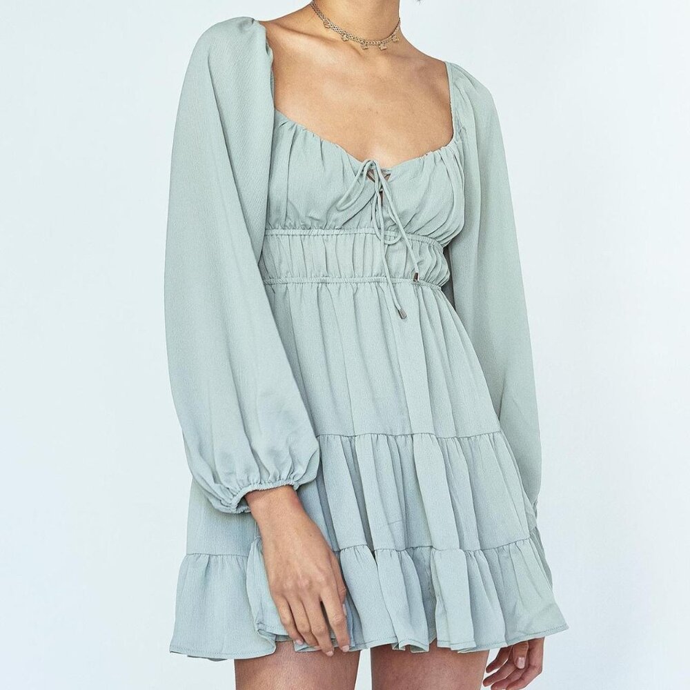 Princess Polly New Love Mini Dress Sage